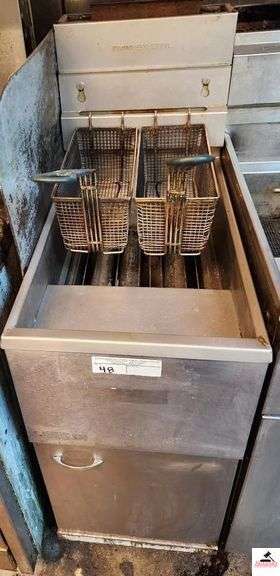 SUPERIOR DEEP FRYER - 15 1/4" WIDE X 30 1/4" DEEP DOUBLE BASKET-INCLUDES DRAIN TUBE ATTACHMENT(KITCHEN) image