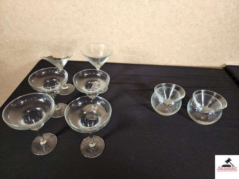 LIBBY MARTINI CHILLERS 5 3/4 OZ. (12) & (6) MARTINI GLASSES image