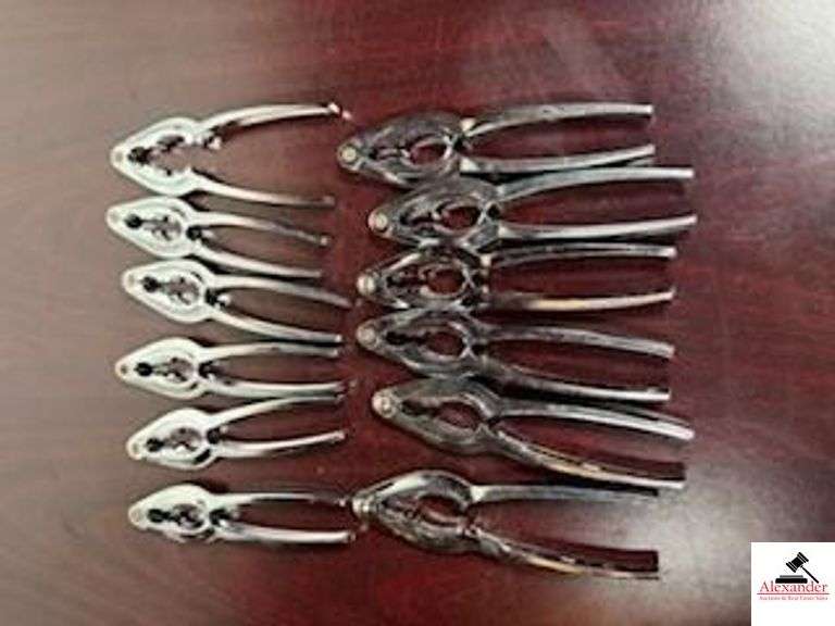 (23) LOBSTER SHELL CRACKERS - MALCO #33 NEW COCKTAIL FORKS - SHELL PATTERN image