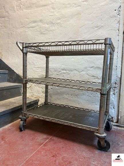 ROLLING SERVICE CART-3 SHELF 18"X34"X  " (KITCHEN) image