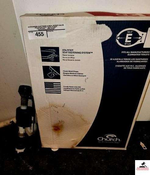 CHURCH BRAND TOILET SEAT- NEW IN BOX- (2) FLAPPERS image