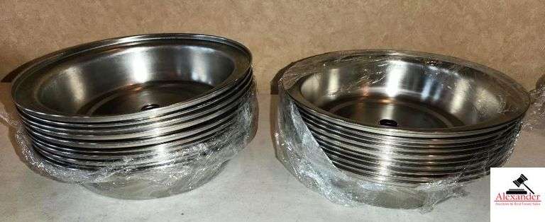 10"MIRROR FINISH PLATE COVERS (20)  NEW & SLIGHTLY USED (UPSTAIRS) image