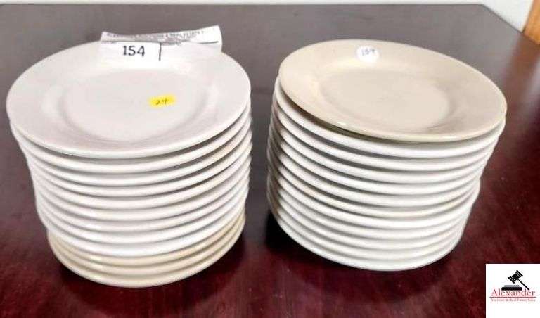 (24) WHITE & BONE CHINA SAUCERS- 6 5/8" image