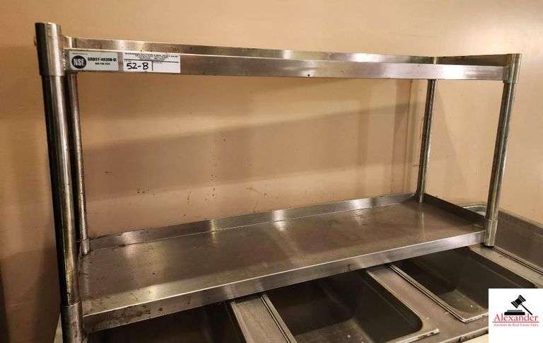 STAINLESS DOUBLE SHELF 48"X12"X23" (UPSTAIRS) image