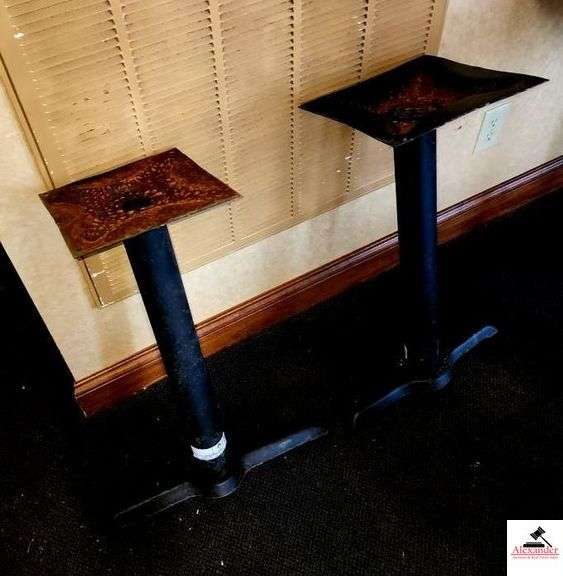 (3) TABLE LEG BASES-(3)WEIGHTED CONCRETE FILLED BASES image