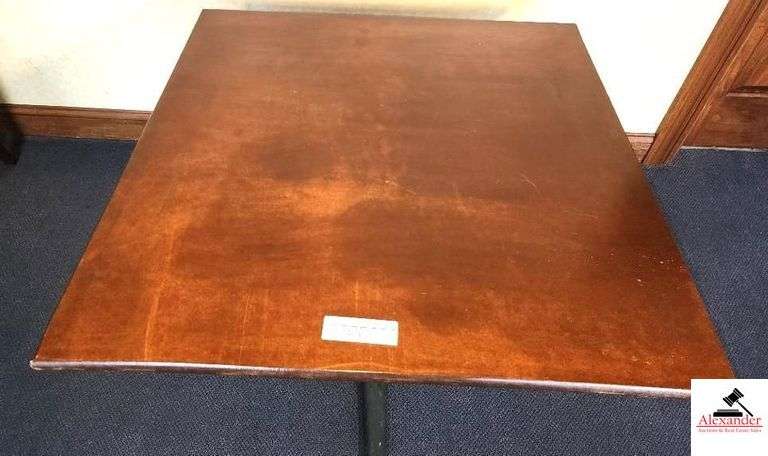 (2)WOOD TABLES-36x36-THINNER TOP LIGHTER WEIGHT TABLE-(UPSTAIRS) image