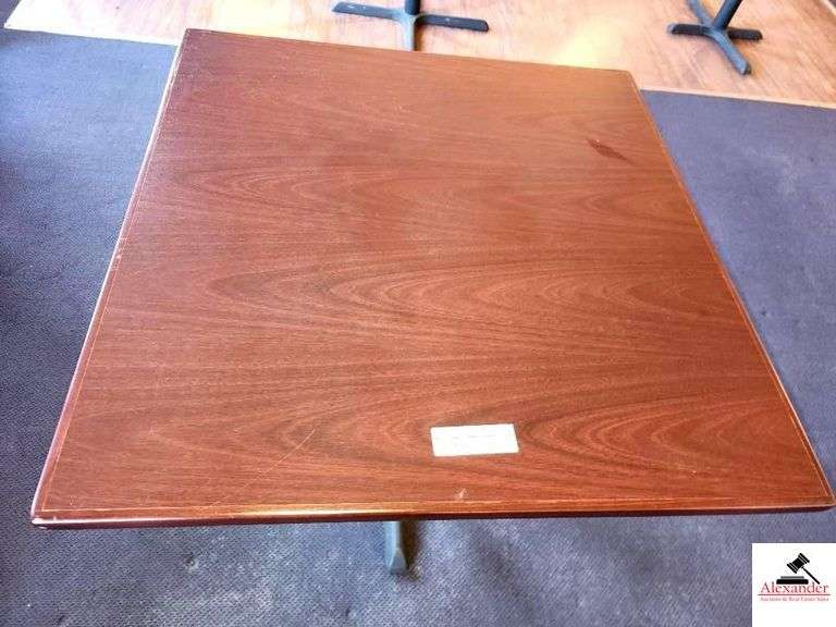 (4)WOOD TABLES-36" X 36" (UPSTAIRS) image