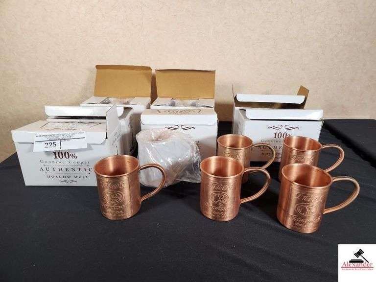 COPPER MOSCOW MULE CUPS (10 NEW) (5)  USED - TITO HAND MADE VOLKA AUSTIN , TEXAS image