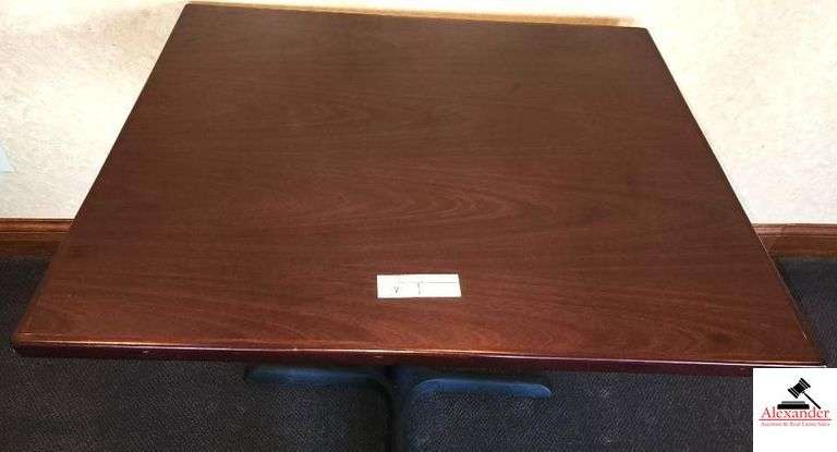 (3)WOOD TABLES- 30"X36"-(1) 30"X48" (UPSTAIRS) image