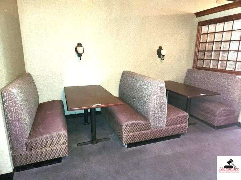 (2)UPHOLSTERED BOOTHS- 60" (2 ENDS-DOUBLE SIDED SECTION-3PCS) - (DOWNSTAIRS) image