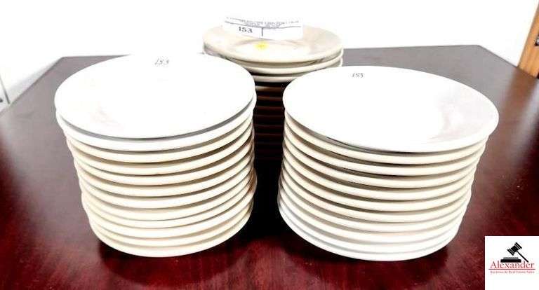 (35) WHITE & BONE CHINA SAUCERS- 6 5/8" image