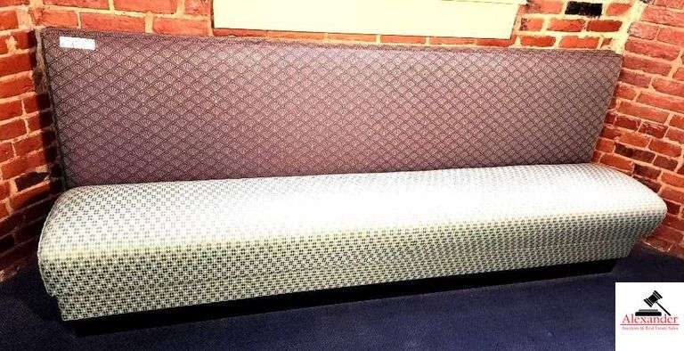 UPHOLSTERED BOOTH- WALL BENCH-CUSHION SEAT 25IN DEEP-37IN BACK(UPSTAIRS) image