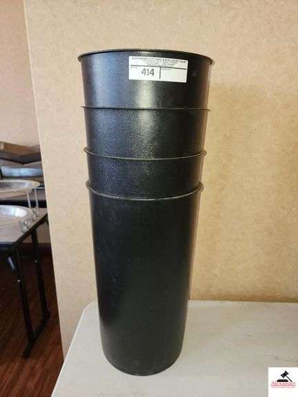 (4) SMALL BLACK TRASH CANS- RUBBERMAID 72 GALLON GARBAGE CAN- RUBBERMMAID 72 GALLON GARBAGE CAN W/ LID(UPSTAIRS) image