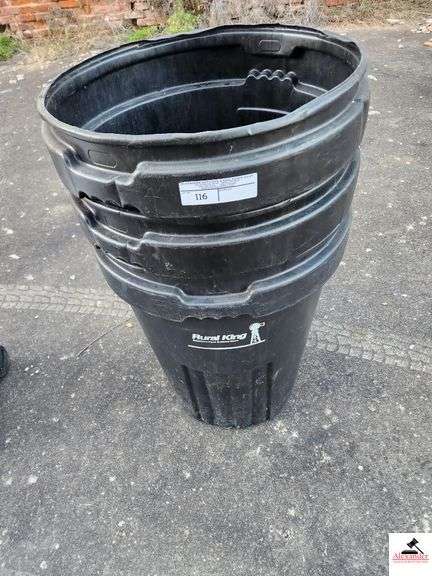 (3) PLASTIC RURAL KING GARBAGE CANS WITHOUT LIDS image