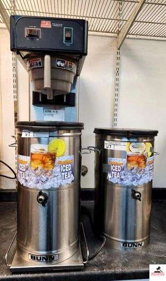 BUNN STAINLESS TEA MACHINE W/ 2 TEA DISPENSERS(DOWNSTAIRS) image