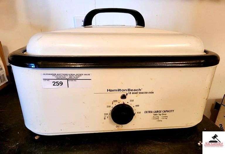 HAMILTON BEACH 18 QUART COUNTERTOP ROASTING PAN- EXTRA LARGE CAPACITY image