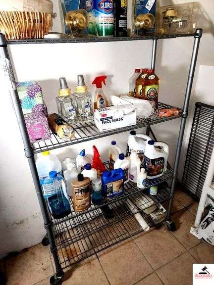 METAL ROLLING 7 SHELF STORAGE STAND- INVENTORY NOT INCLUDED image