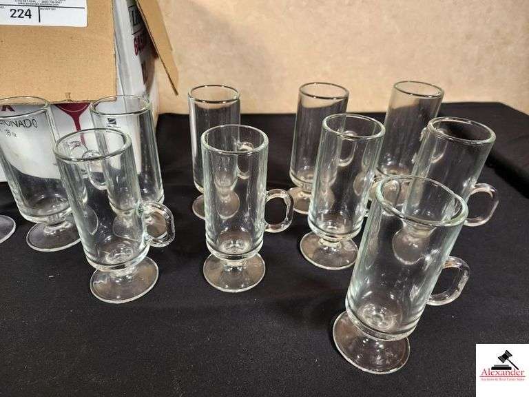 COFFEE DRINK GLASS MUGS - SMALL PEDESTAL (19) image