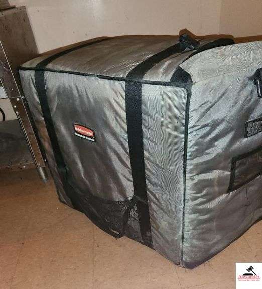 RUBBERMAID PROSERVE INSULATED FOOD DELIVERY WARMER BOX-W/ INSULATED THERMAL TOTE-HOLDS 9  SLIDES- image