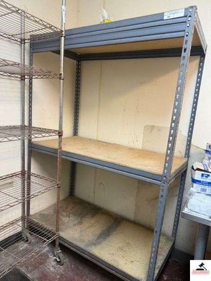 METAL STORAGE RACK- 3 SHELF 48"X 25"X  " KITCHEN image