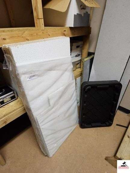 (7) COMMERCIAL DROP IN CEILING PANELS- CLOSET TOP STAIRS image