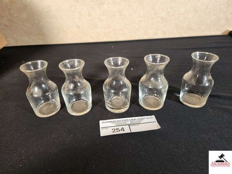 (5) GLASS WINE DECANTERS image