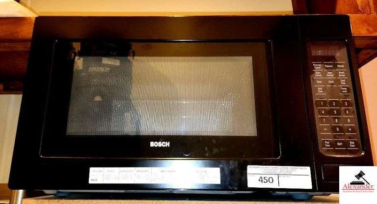 BOSCH MICROWAVE MD#HMB4606- MISSING INSIDE GLASS TRAY- 120V- UPSTAIRS KITCHEN image