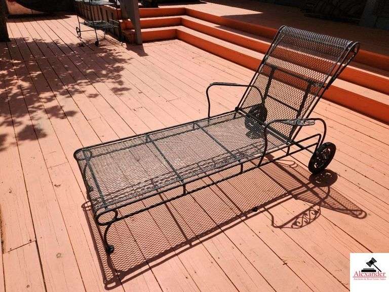 WROUGHT IRON LOUNGE CHAIR - (REAR DECK)