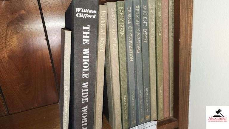 GREAT AGES OF MAN - TIME LIFE BOOKS - IMPERIAL ROME, BARBARIAN EUROPE, EARLYJAPAN, CRADLE OF CIVILIZATION, AFRICAN KINGDOMS, ANCIENT EGYPT, CLASSICAL GREECE, ANCIENT CHINA, ANCIENT AMERICA, AGE OF KINGS - THE WHOLE WIDE WORLD BY WILLIAM CLIFFORD - CONCENTRATION CAMP DACHAU 1933-1945 - (BOOK SHELF)