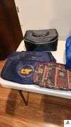 ROLLING DUFFLE BAG STYLE SUITCASE - HAND CARRY BAG MATCHING - COSMETIC BAG - SMALL PURSE - BRIEFCASE - (MIDDLE BEDROOM CLOSET)
