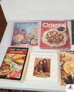 COOK / RECIPE BOOKS - CARIBBEAN COOKING - ORIENTAL COOK BOOK BETTER HOMES AND GARDENS - CHINESE COOKERY BY ROSE CHENG AND MICHELE MORRIS - SUGER BUSTERS CUT SUGAR TO TRIM FAT - EATING THIN FOR LIFE - WEIGHT WATCHERS QUICK START PLUS PROGRAM COOK BOOK - IN THE KITCHEN WITH ROSIE AND OPRAH'S FAVORITE RECIPES BY ROSIE DALEY - CHICKEN COOK BOOK SOUTHERN LIVING - SKINNY ONE POT MEALS OVER 100 DELICIOUS EASY TO MAKE MAIN DISHES, SOUPS, AND SALADS - NEVER SAY DIET BOOK BY RICHARD SIMMONS HOW TO TRIM DOWN, SHAPE UP, AND STAY SLIM FOREVER! - (TRAILER)