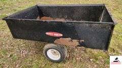 FIMCO HEAVY HAULER METAL TWO WHEEL YARD CART - TILT - BED 30" WIDE X 5 FT LONG - (BEHIND SHED)