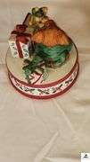 ENESCO MUSICAL BOX - HAVE YOURSELF A MERRY CHRISTMAS - DOES NOT PLAY - FIRE PLACE SCENE WITH CAT AND TEDDY BEAR MUSIC BOX - PLAYS MUSIC AND ROTATES - WOOD MUSIC BOX WITH SNOWMAN - PLAYS MUSIC AND CHRISTMAS TREE ROTATES - (NW BEDROOM)
