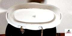 P.K.SILESIA  HAND PAINTED ROSES TRAY BRASS DISPLAY HOLDER - (GREAT ROOM)