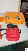(2) TENNESSEE VOLS BLANKETS - ORANGE BLANKET - BLUE AND ORANGE SCARF - ROBE INITIAL "O" - RED BAG - (NE BEDROOM CLOSET)