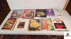 COOK / RECIPE BOOKS - CARIBBEAN COOKING - ORIENTAL COOK BOOK BETTER HOMES AND GARDENS - CHINESE COOKERY BY ROSE CHENG AND MICHELE MORRIS - SUGER BUSTERS CUT SUGAR TO TRIM FAT - EATING THIN FOR LIFE - WEIGHT WATCHERS QUICK START PLUS PROGRAM COOK BOOK - IN THE KITCHEN WITH ROSIE AND OPRAH'S FAVORITE RECIPES BY ROSIE DALEY - CHICKEN COOK BOOK SOUTHERN LIVING - SKINNY ONE POT MEALS OVER 100 DELICIOUS EASY TO MAKE MAIN DISHES, SOUPS, AND SALADS - NEVER SAY DIET BOOK BY RICHARD SIMMONS HOW TO TRIM DOWN, SHAPE UP, AND STAY SLIM FOREVER! - (TRAILER)
