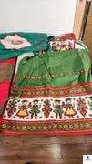 COLLECTION OF APRONS - DIRTY SANTA  APRON - (MAPLE HUTCH GREAT ROOM)