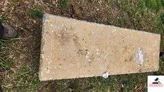 CONCRETE YARD BENCH - SOME CRACKS AND CHIPS - (BACK YARD)