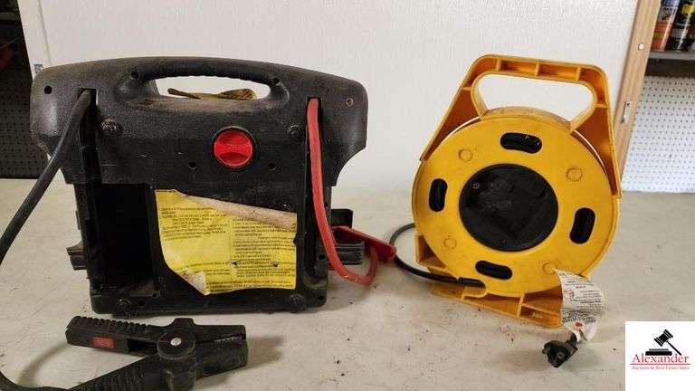 POWER CADDY EXTENSION CORD - BOOST BATTERY JUMPER CABLE (HANDLE BROKERN) -  CONDITION UNKNOWN