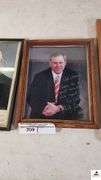 (3) FRAMES - NED RAY MCWHERTER PICTURE AND SIGNATURE - ANOTHER SIGNED PICTURE - RESOLUTION DOCUMENT FRAMED - (TRAILER)