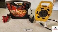 POWER CADDY EXTENSION CORD - BOOST BATTERY JUMPER CABLE (HANDLE BROKERN) -  CONDITION UNKNOWN