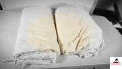 (2) WHITE BEDSPREADS-  GEORGE WASHINGTON  CHOICE - HAS  HOLES IN IT-