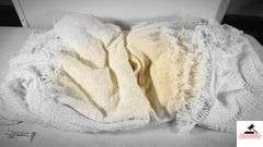 (2) WHITE BEDSPREADS-  GEORGE WASHINGTON  CHOICE - HAS  HOLES IN IT-