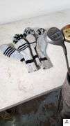 (5) GOLF CLUBS, 11-3-5 WOODS, KNIT COVERS  & DUNLOR GOLF BAG - (MACGREGOR)   MACGREGOR PUTTER