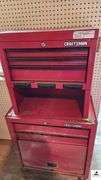 CRAFTSMAN TOOL CHEST - THREE TOP DRAWERS - TWO LOWER DRAWER - LOWER CABINET - (SHED)