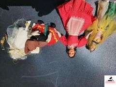 (4) CLOTH DOLLS - ONE NOSE DAMAGED - (GARAGE)