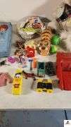 BARBIE DOLL CASE  & KEN CASE - TEDDY BEAR, TOY CAR - DONALD DUCK - SHAKERS