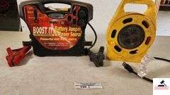 POWER CADDY EXTENSION CORD - BOOST BATTERY JUMPER CABLE (HANDLE BROKERN) -  CONDITION UNKNOWN