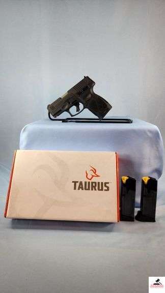 TAURUS G3C PISTOL - .9MM - SEMI-AUTO - BLACK - 3 CLIPS & BOX - SLIGHT HOLSTER WEAR ON EDGE - EXCELLENT CONDITION - S/N AGD182472 image