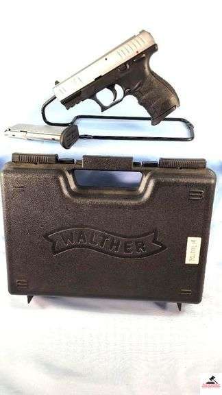 WALTHER CCP PISTOL - .9MMX19 CAL - STAINLESS OVER BLACK - 2 CLIPS, LOCK WITH CASE - MINT CONDITION - S/N WK155515 image